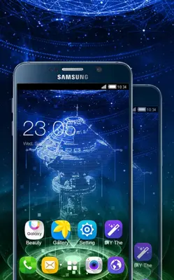 Hologram theme for Galaxy Note6 cool launcher android App screenshot 3