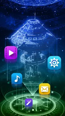 Hologram theme for Galaxy Note6 cool launcher android App screenshot 4